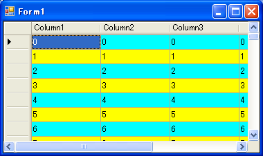 Datagridviewの行の背景色が交互に別の色になるようにする Net Tips Vb Net C