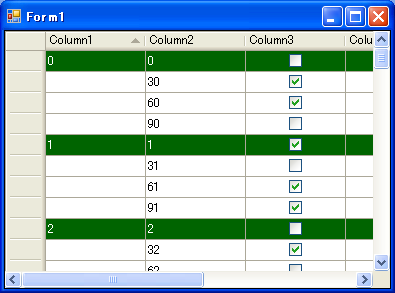 DataGridViewの行をグループ化する - .NET Tips (VB.NET,C#)